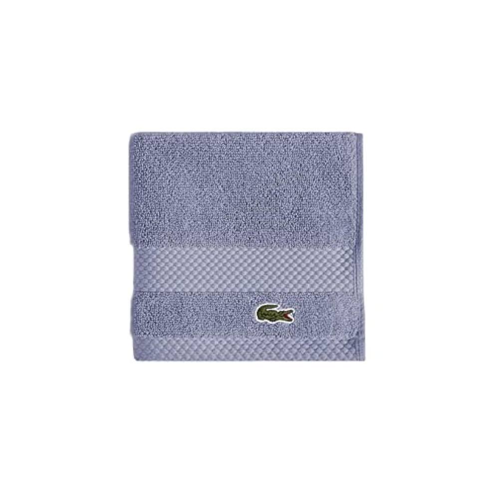 Lacoste Heritage Supima Cotton Wash Cloth  Light Denim  13"""" x 13