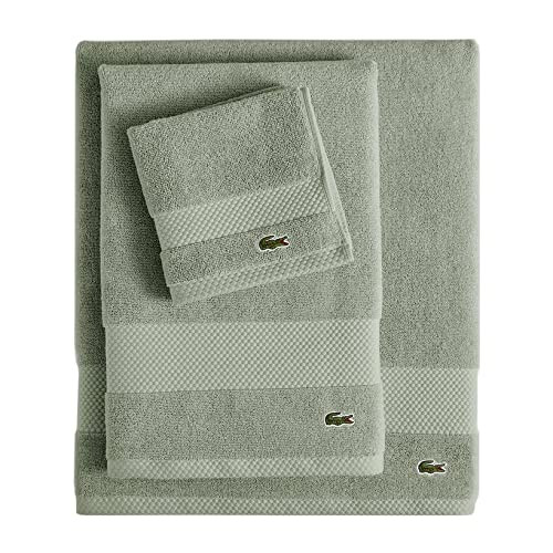 Lacoste Lacoste Heritage Supima Cotton Bath Sheet Aloe 35 """" X 70 """" 1