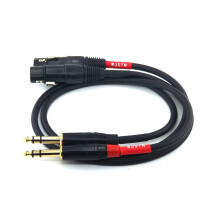TRS til XLR hunkabel 1/4'' TRS stereojack afbalanceret mikrofonkabel 6,35 mm han til hun XLR-kabel 2 pakke