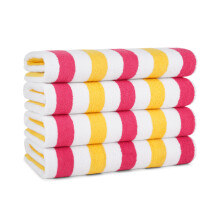 Arkwright Cabo Cabana Stripe Beach Towel - Pack de 4 - Grand serviettes Terry coton et coton sechee moelleux pour natation de piscine et bain a r
