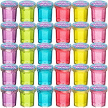 Mini-Glitzerknete (Gropackung mit 48 Stck) Mini-Schleim fr Kinder-Partygeschenke in verschiedenen Neon-Regenbogenfarben fr Geburtstagsparty-Ges