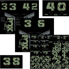 Fox Racing Shox vork- en schokstickerset pistache, ?n maat