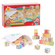 CoComelon 51-Piece Classic ABC Wooden Block Set Preschool Building Toys Learning and Education Officially Licensed Kids Toys for Ages 18 Month