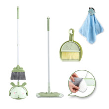 Midoneat Kids Cleaning Toy Set Mini Child Broom Mop og Dustpan Little Housekeeping Helper Set Lought Home Cleaning Play Set til sm?barn Alder 1-5