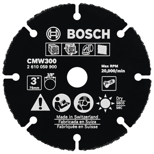 Bosch Bosch CMW300 3" Καρβίδιο Multi-Wheel, Μαύρο