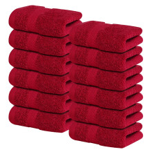 Infinitee Xclusives Salviette Premium per la doccia [13x13] - Salviette 100% cotone [Confezione da 12] Asciugamani morbidi e assorbenti per il vi