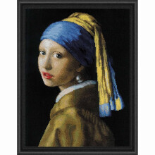 Riolis numarat Cross Stitch Kit 100/063 Fata cu un cercel de perle