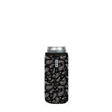 Sok It Can Sok hoes voor bier en frisdrank ge?oleerde neopreen hoes (zwarte bandana 12oz slim can hoes)