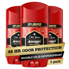 Old Spice Antitranspirant und Deodorant für Männer, Unsichtbare Festform, Swagger Duft, 3,4 oz (Packung mit 3)