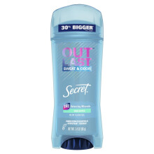 Secret Antitranspirant Deodorant Women Unscented Clear Gel Outlast 3,4 oz (1er Pack)