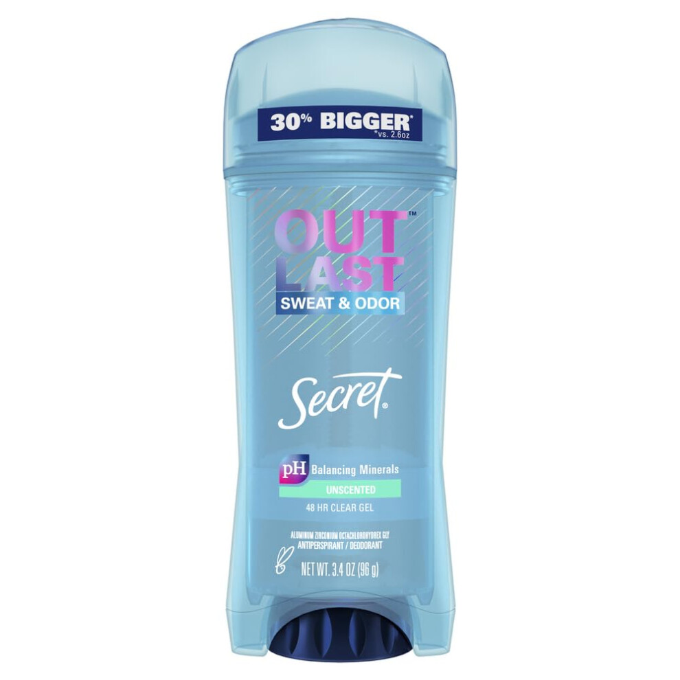 ??St??? Secret Antiperspirant Deodorant Women Unscented Clear Gel Outlast 3.4 Oz (Pack Of 1)