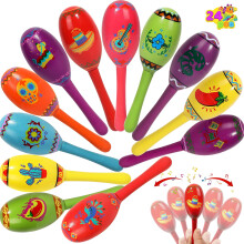 Joyin 24 PCS Cinco de Mayo Mini Wooden Maracas Musical Fun Party Favours for Birthday Favors Meksykanskie dekoracje fiesta dekoracje luau fot.