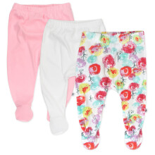 HonestBaby Baby 3-balenie organick   ch bavlnen   ch h   remov   ch nohaviciek s penou Rose Blossom pre predcasne naroden    dieta