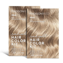 Madison Reed Radiant Haarfrbeset, mittleres Rauchblond fr 100 % Grauabdeckung, ammoniakfrei, 9NA Pisa Blonde, permanente Haarfarbe, 2er-Pack