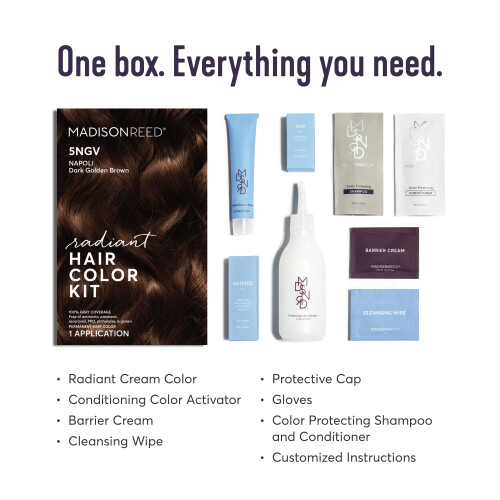 Madison Reed Radiant Χρώμα Μαλλιών, Σκούρο Χρυσό Καφέ για 100% Κάλυψη Γκρίζων, Χωρίς Αμμωνία 1