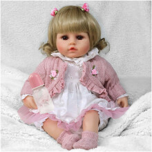 JRLCGYP Lebensechte, realistische Babypuppen, Mdchen, 40,6 cm, Silikon-Vinyl, wiedergeborenes Neugeborenes, lebensecht wie ein Kleinkind mit weichem