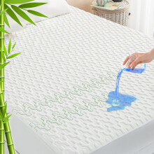 Protetor de Colchão Impermeável GRT Rayon de Bambu Tamanho Twin XL - Capa 3D Air Fiber, Almofada Resfriadora