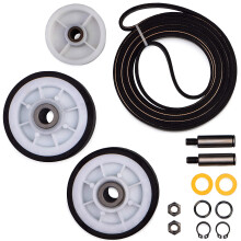 303373  Dryer Drum Support Roller Belt Idler Pulley Repair Kit for Maytag Dryer Parts Neptune Atlantis 3000 Series MDE6000AYW MDE5500AYW 5500 Washer a