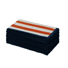 COTTON CRAFT Doek Servet - Set van 12 Puur Katoen Slub Harvest Oranje Kanten Trim Diner Servetten - Herfst Thanksgiving Kerst Vakantie Tafel Viering