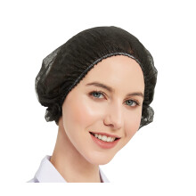 ProtectX 100 -pack Black Disponable Hair Nets Elastic Head Cover Bouffant Caps Sanitation Head Cover For Food Service Spa Men & Women - 24 Inch