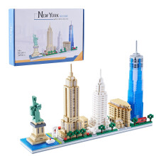 LUKHANG Stavebnica s panor mou New Yorku 3452 dielov | N rocn a detailn architekt ra pre dospel ch a t ned erov