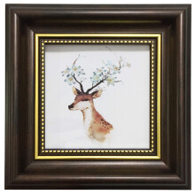 FRAMEWOLD 3.5x3.5 Picture Frames Brown Square Photo Frame Desktop Display Mount on The Wall.The front opening size 2.9x2.9. Plastic Panel (not Glass)
