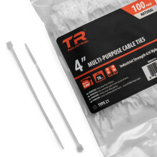 TR Industrial multifunctionele UV-bestendige natuurlijke kabelbinders 4 inch, 100 stuks