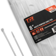 TR Industrial multifunctionele UV-bestendige natuurlijke kabelbinders 8 inch, 100 stuks
