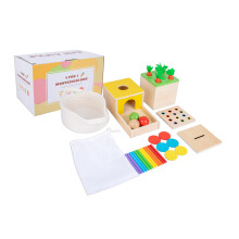 Montessori-leget?j til 1+ ?r gammel babygaver Leges?t Boksen indeholder gulerodsh?stspil Sp?db?rns m?ntboks Finmotorik leget?j og objektpermanens