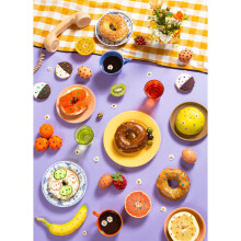 Piecework Puzzles Rise and Shine Puzzle 1000 Pièces pour Adultes, Jigsaw Défi avec Imagery de Petit Déjeuner - 19.25