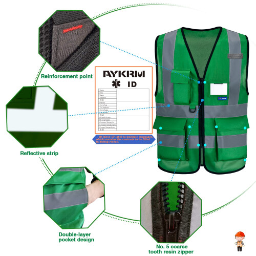 A-SAFETY XSmall Grne Warnweste XS 2