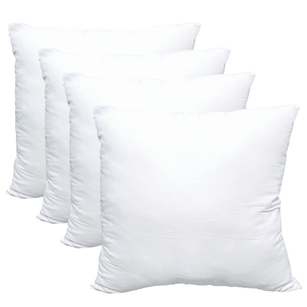 Obruosci Luxus-Kisseneins Tze, 4Er-Pack, 45,7 X 45,7 Cm, Hypoallergen, Ultraweich, Wei E Polyester-Mikrofaser, Langlebige Couchkissenf Llungen-image