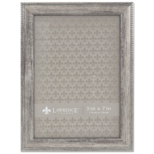 Lawrence Frames Classic Bead Picture Frame  5x7  Silver
