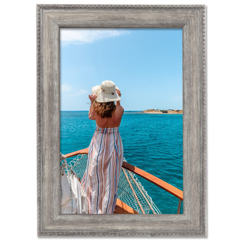 Lawrence Frames Classic Bead Picture Frame  4x6  Silver 1