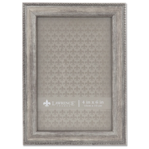 Lawrence Frames Classic Bead Picture Frame  4x6  Silver