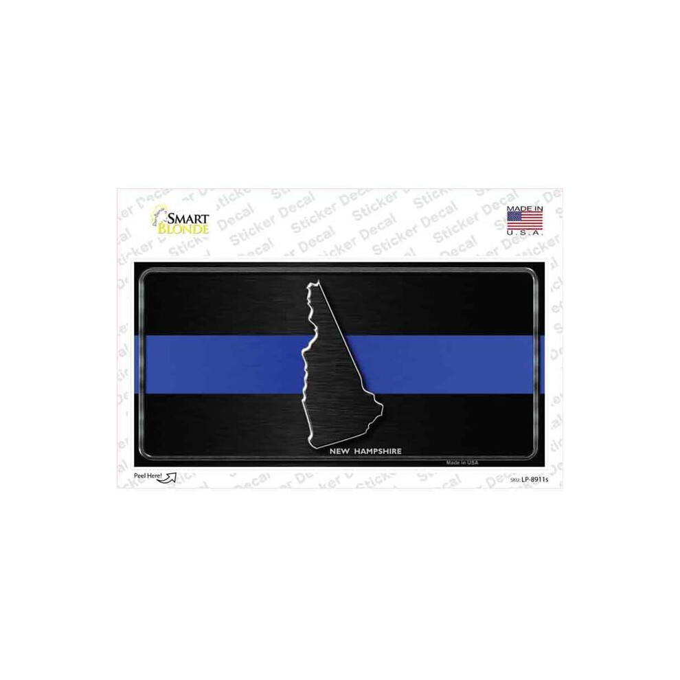 Smart Blonde Lp-8911S-M Hampshire Thin Line Novelty Sticker Decal - Medium Blue 792636324314