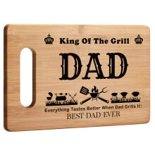 Grill Grilling Gifts for Dad BBQ Cutting Board King Of The Grill Father's Day Gifts For Dad Best Dad Ever Gift For Father