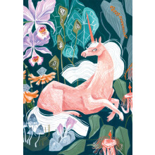 Buffalo Games - Rae Ritchie - Lush Unicorn - 300-dielna skladacka pre dospelých od 14 rokov. Nárocné puzzle, ideálne na herné vecery. Velkost hot