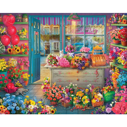 Springbok 1000 Τεμαχίων Παζλ Flower Shop - Κατασκευασμένο στις ΗΠΑ
