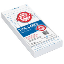 Pyramid Time Systems 3800-10 Echte en authentieke tijdkaarten voor de Pyramid Model 3800 Auto Totaling Time Clock 100 per verpakking tijdkaarten Wit
