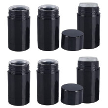 Minsily 10 Stck 30 ml leere runde Deo-Behlter, Twist-Up-Fllstift, 1 Unze Deo-Behlter, schwarze Lippenbalsam-Rhre, nachfllbare Deo-Flaschen, zum