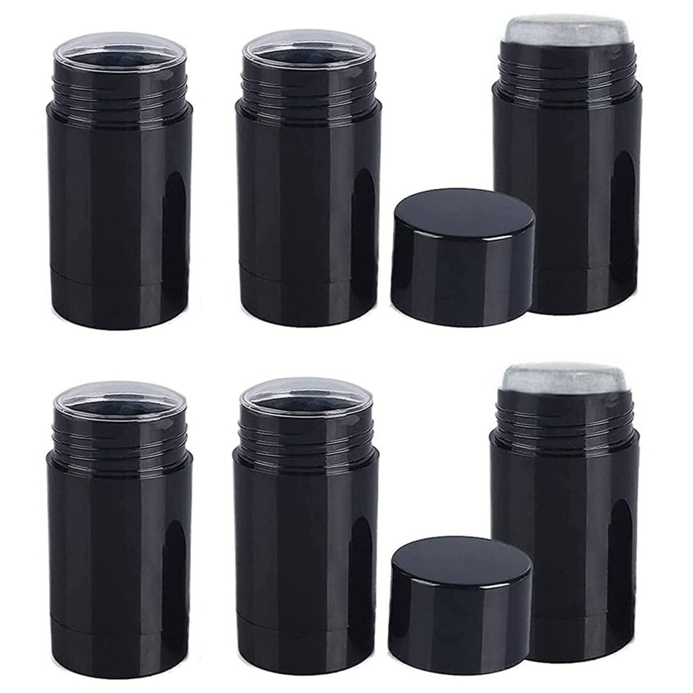 Minsily Black 10 Pcs 30Ml Empty Round Deodorant Containers Twist Up Filling Stick 1 Oz Deodorant Container Lip Balm Tube Refillable Deodorant Bottles