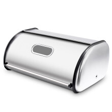 Edelstahl Brotkasten für Küchentheke, Extra dicke Brotspeicherbox, große Kapazität, Roll-Top-Design