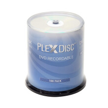 Plexdisc DVD-R 4,7 GB 16x Silver blckstrle Utskrivbart ytnav Utskrivbart-100pk Cake Box (FFP) 632-315-BX 100 skivor