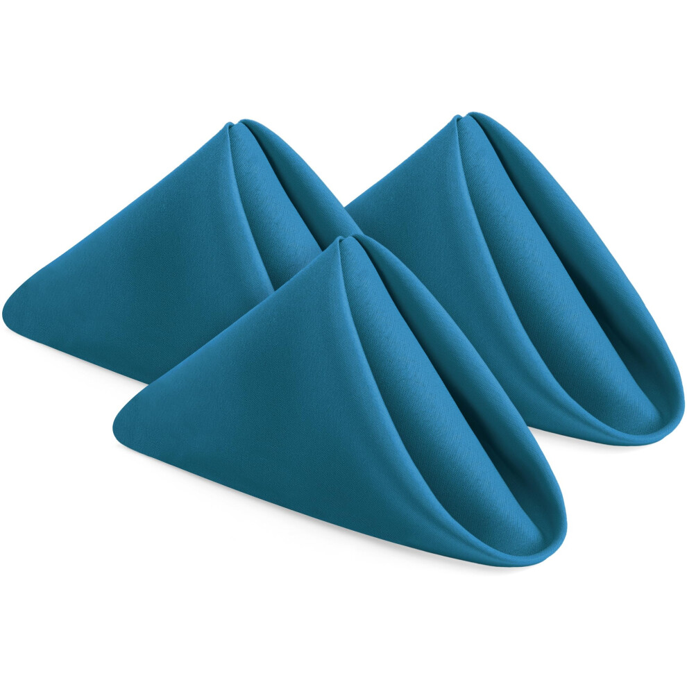 Serviettes en tissu bleu Cara   bes Utopia Home (paquet de 12, 43 x 43 cm) Id   ales pour les f   tes, les mariages et les d   jeuners/d   ners