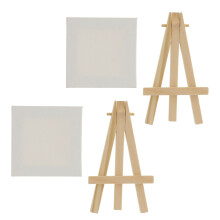 Hej kunstner! Festpakke mini l?rred med staffeli 4 stykker ingen