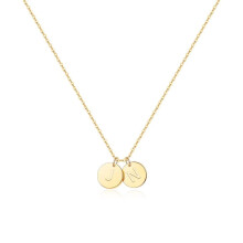 EXEINCITE Initial kettingen voor vrouwen 14K vergulde kleine letter J initi?e N schijf hanger ketting sieraden geschenken voor vrouwen Moederdag Vale