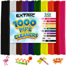 Pijpreinigers - 1000 st. Pijpreiniger 10 verschillende kleuren Chenillestelen Pijpreinigers Craft Fuzzy Sticks Geweldige knutselbenodigdheden DIY Kun