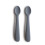 mushie Silicone Baby Feeding Spoons | 2 Pack (Tradewinds) 1