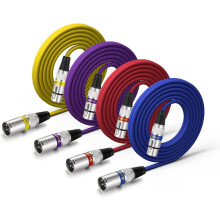 EBXYA XLR-kabel 10ft 4 kleurenpakketten - XLR man-vrouw microfoon microfoon podium patchkabels